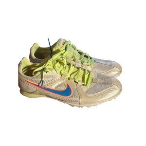 Nike Zoom Rival D 9.5 Track & Field Spikes White/Neon Yellow/Blue